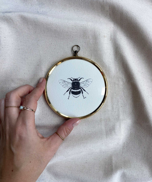 Bee framed print