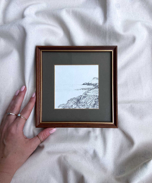 Polzeath framed print