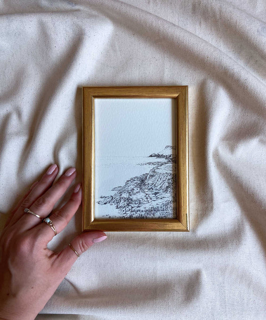 Polzeath framed print