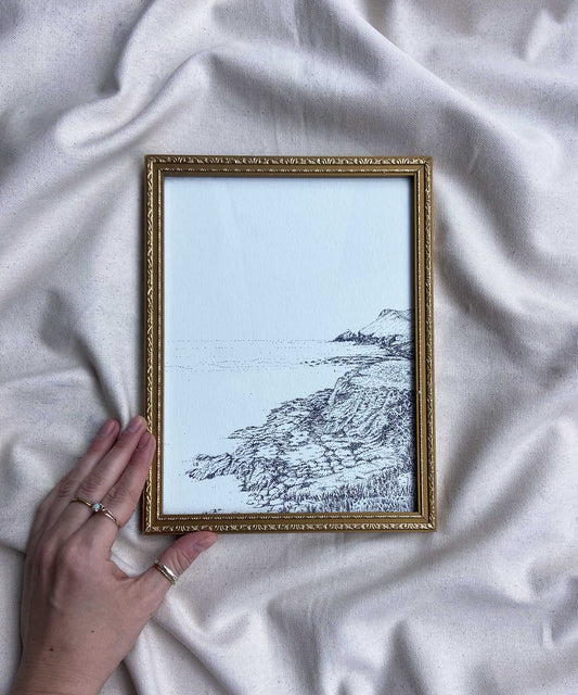 Polzeath framed print