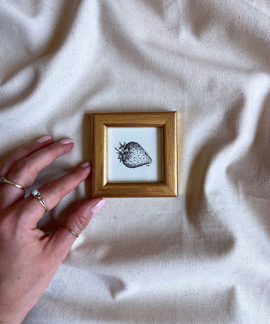 Strawberry framed print