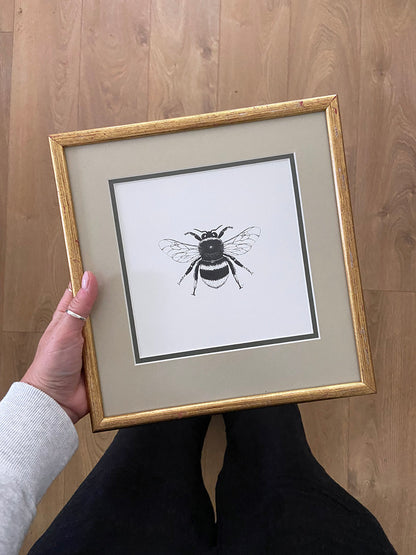 Bee framed print