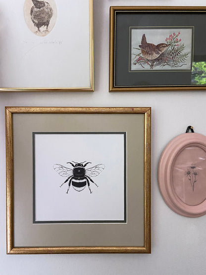 Bee framed print