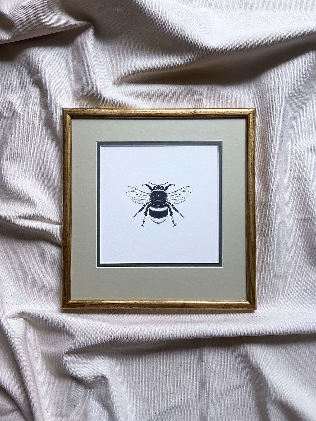 Bee framed print