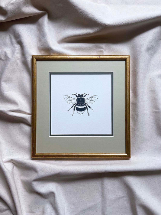 Bee framed print