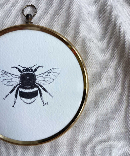 Bee framed print