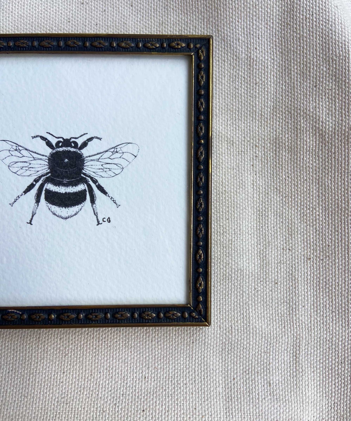 Bee framed print