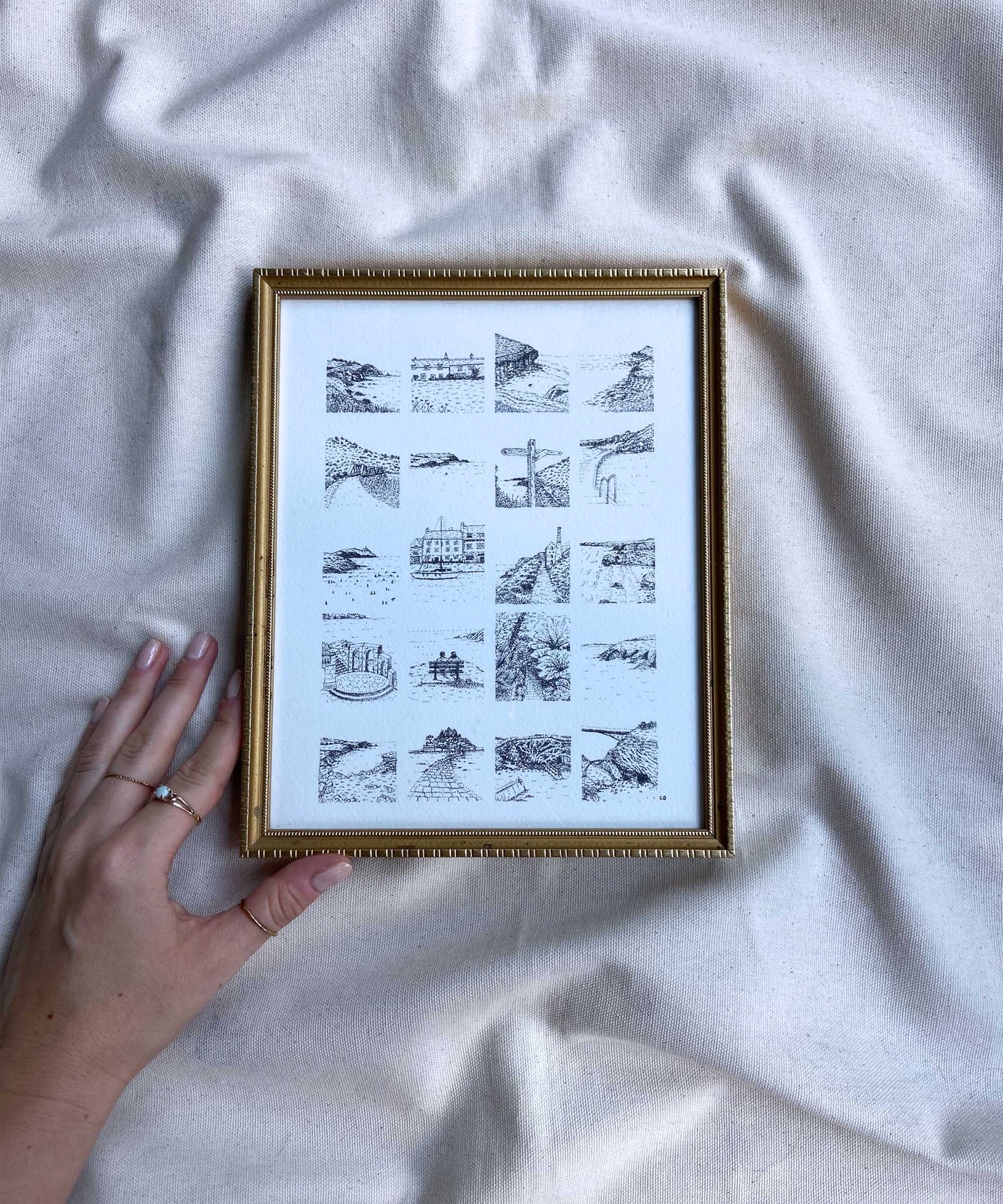 Cornwall moments framed print