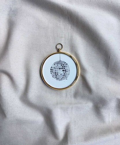 Disco ball framed print