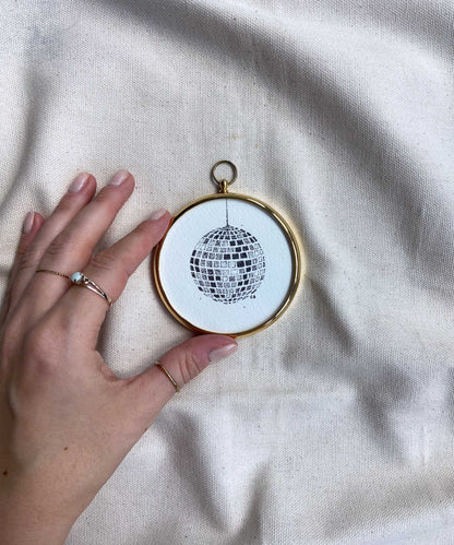 Disco ball framed print