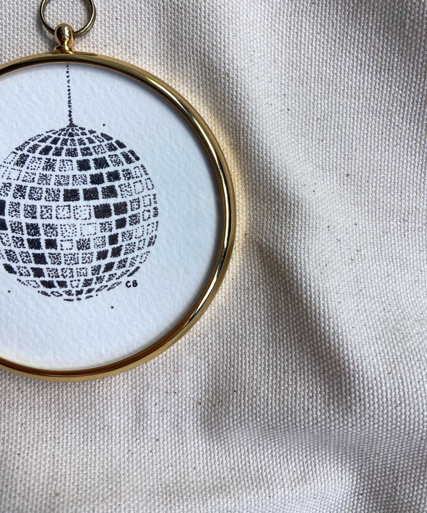 Disco ball framed print