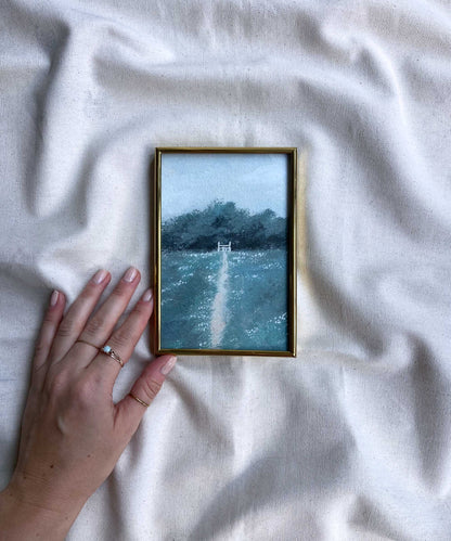 Countryside footpath framed print