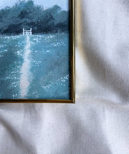 Countryside footpath framed print