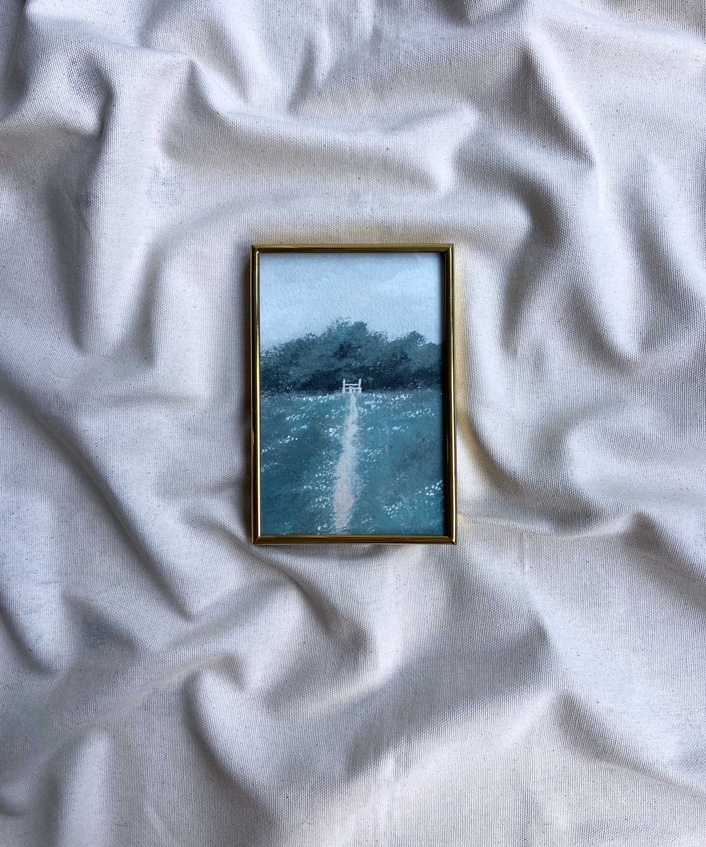 Countryside footpath framed print