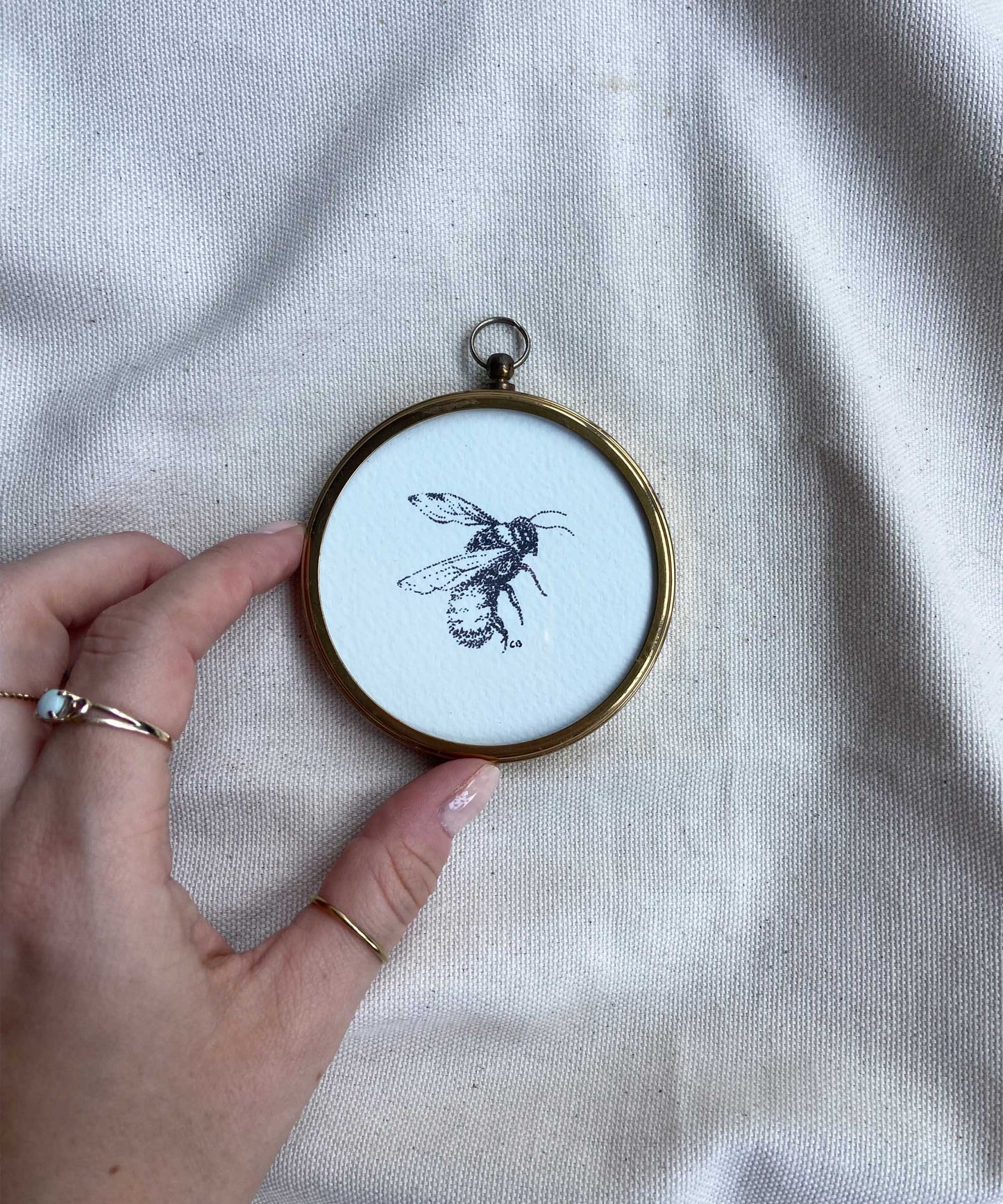 Bee framed print