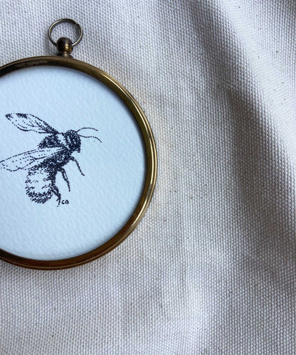 Bee framed print