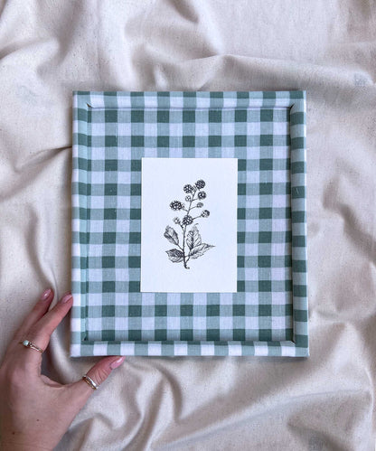 Gingham Blackberry Print
