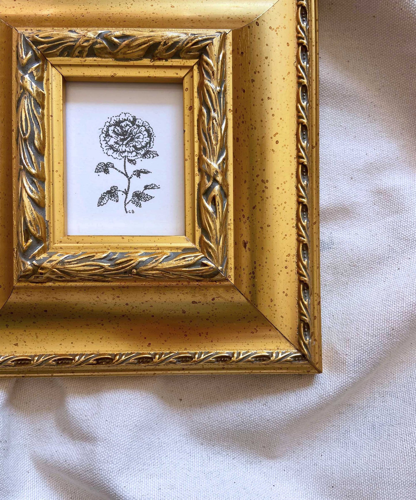 Peony framed original