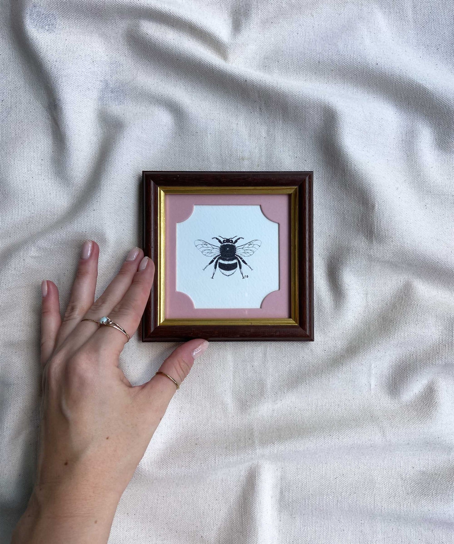 Bee framed print