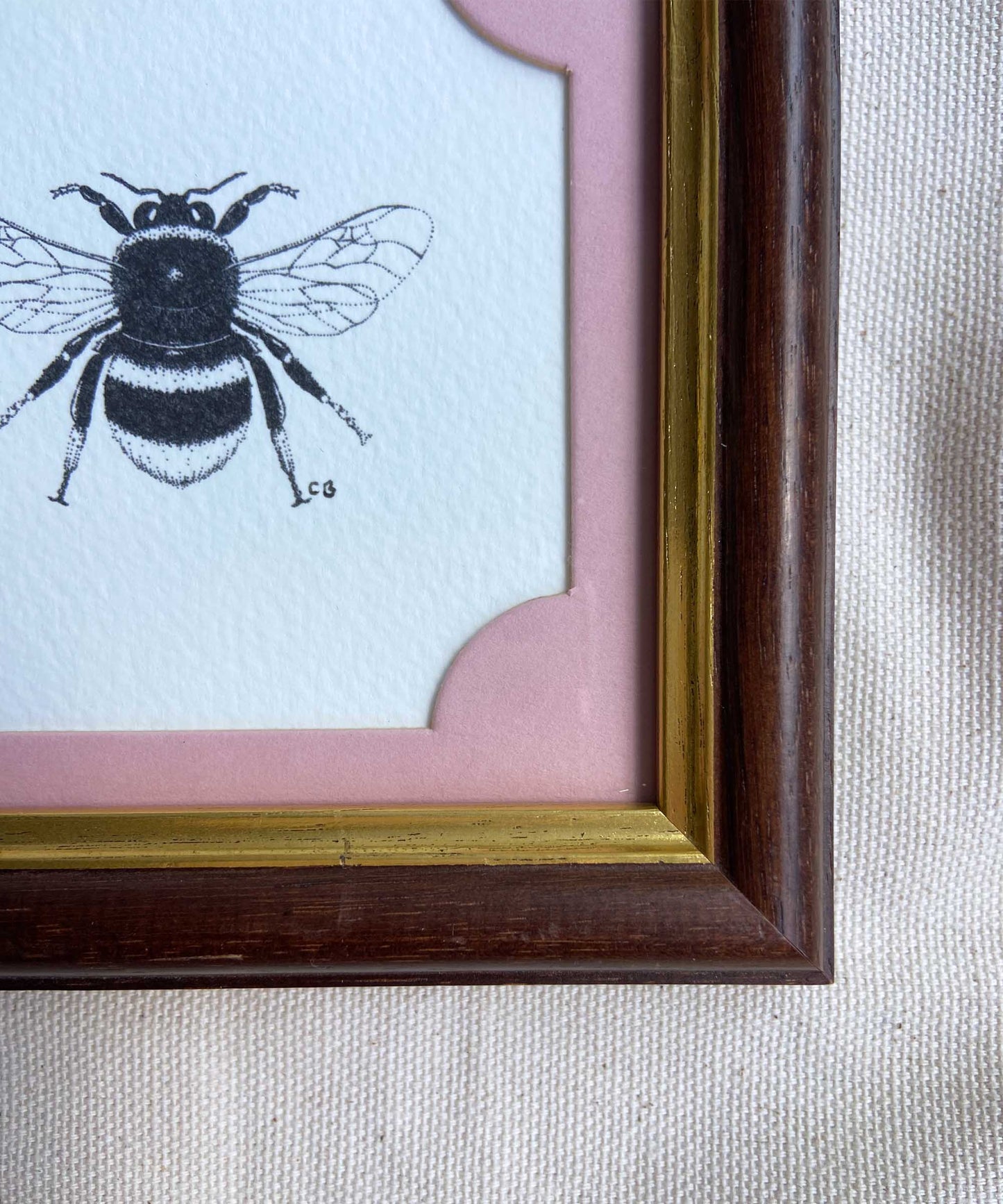 Bee framed print