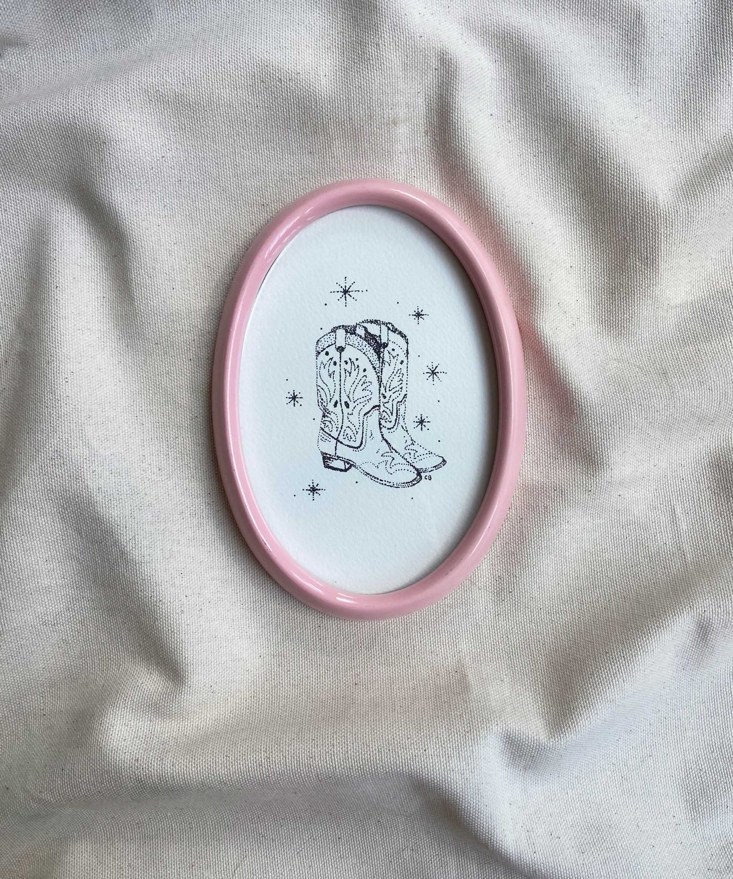 Cowboy boots framed print