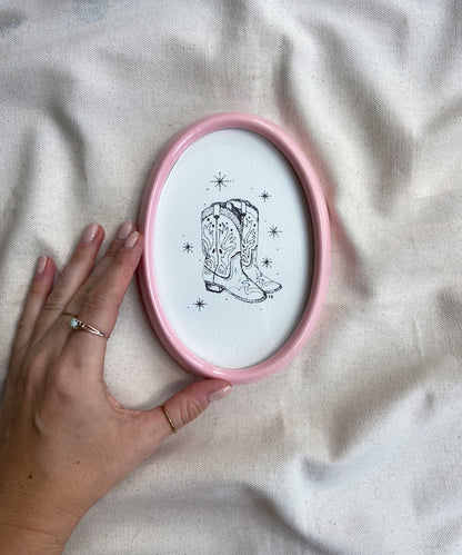 Cowboy boots framed print