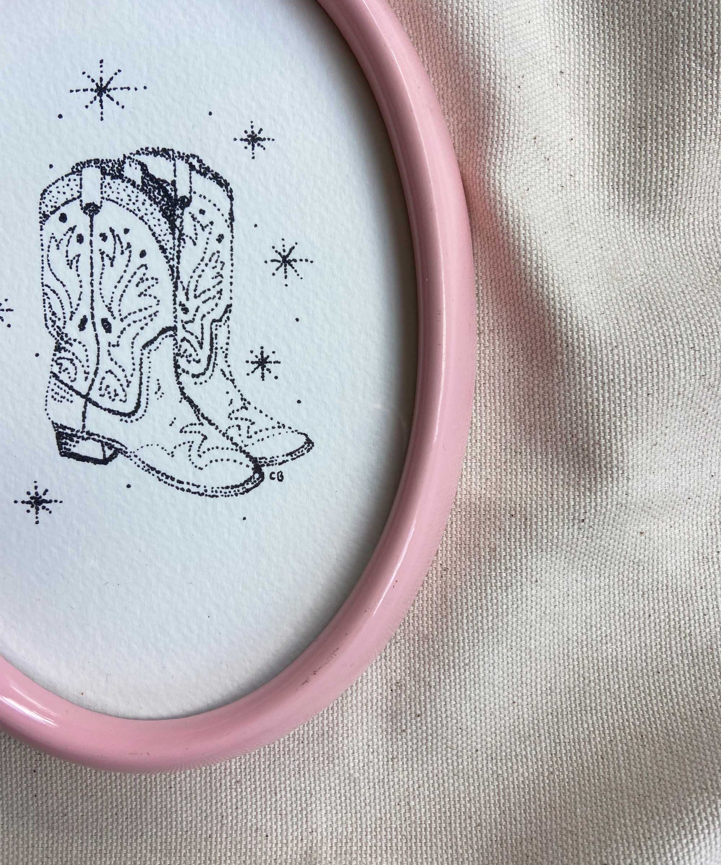 Cowboy boots framed print