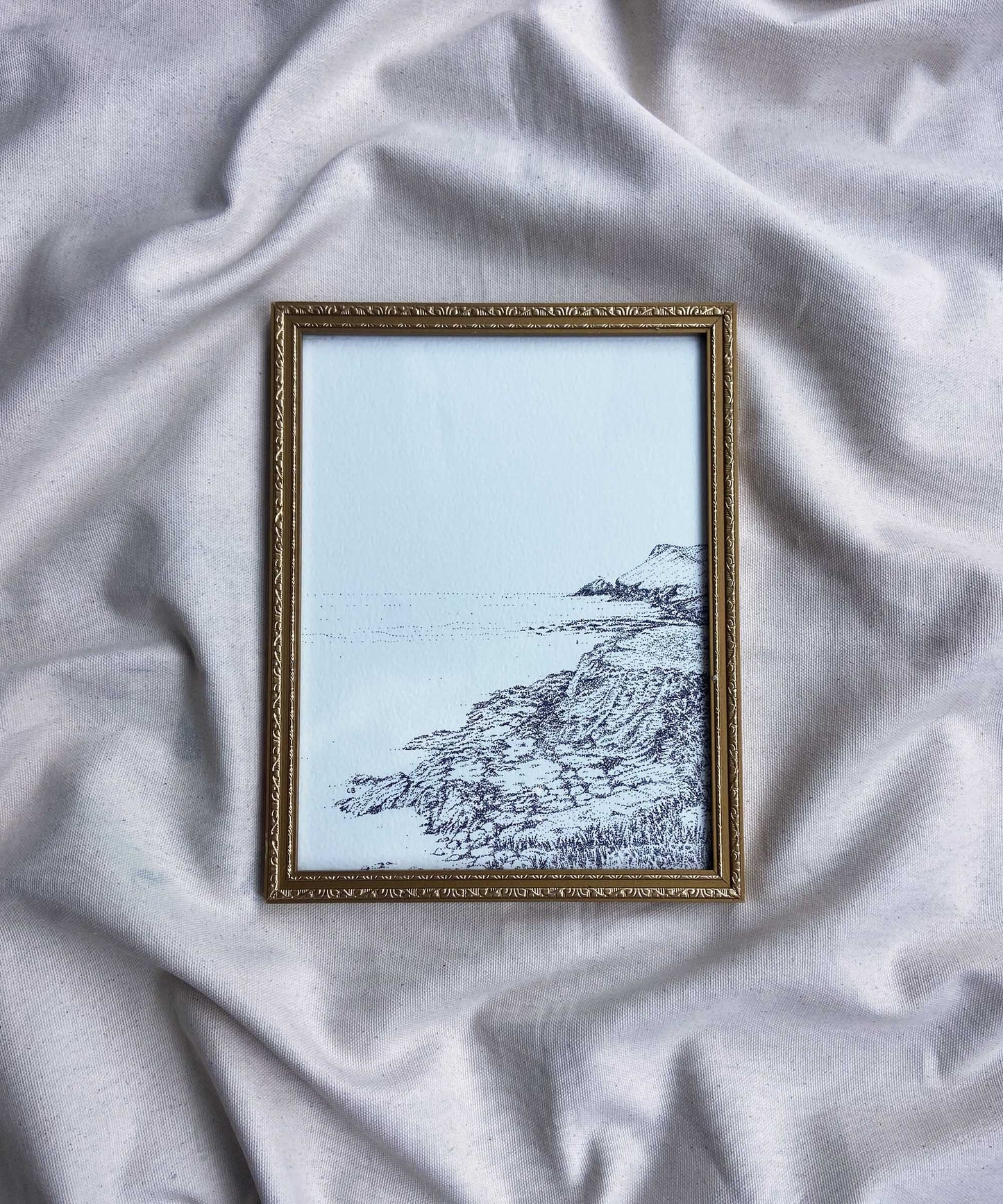 Polzeath framed print