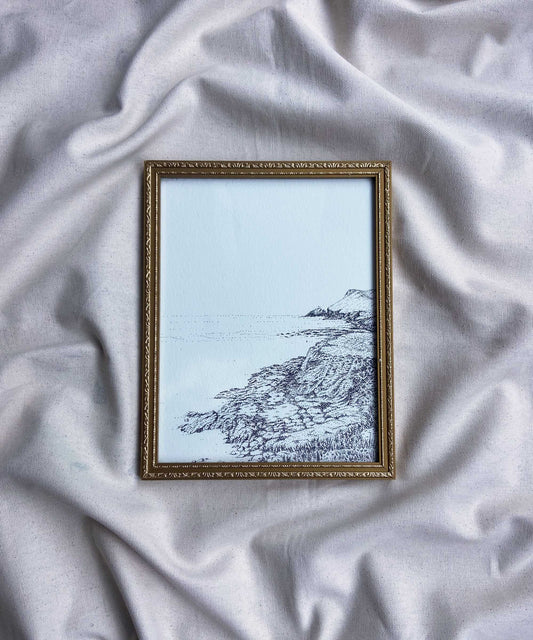Polzeath framed print