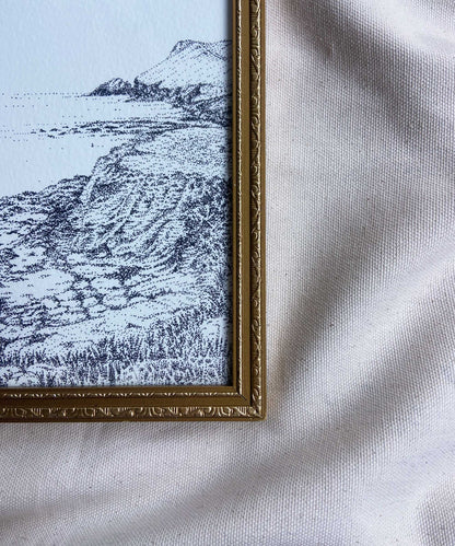Polzeath framed print