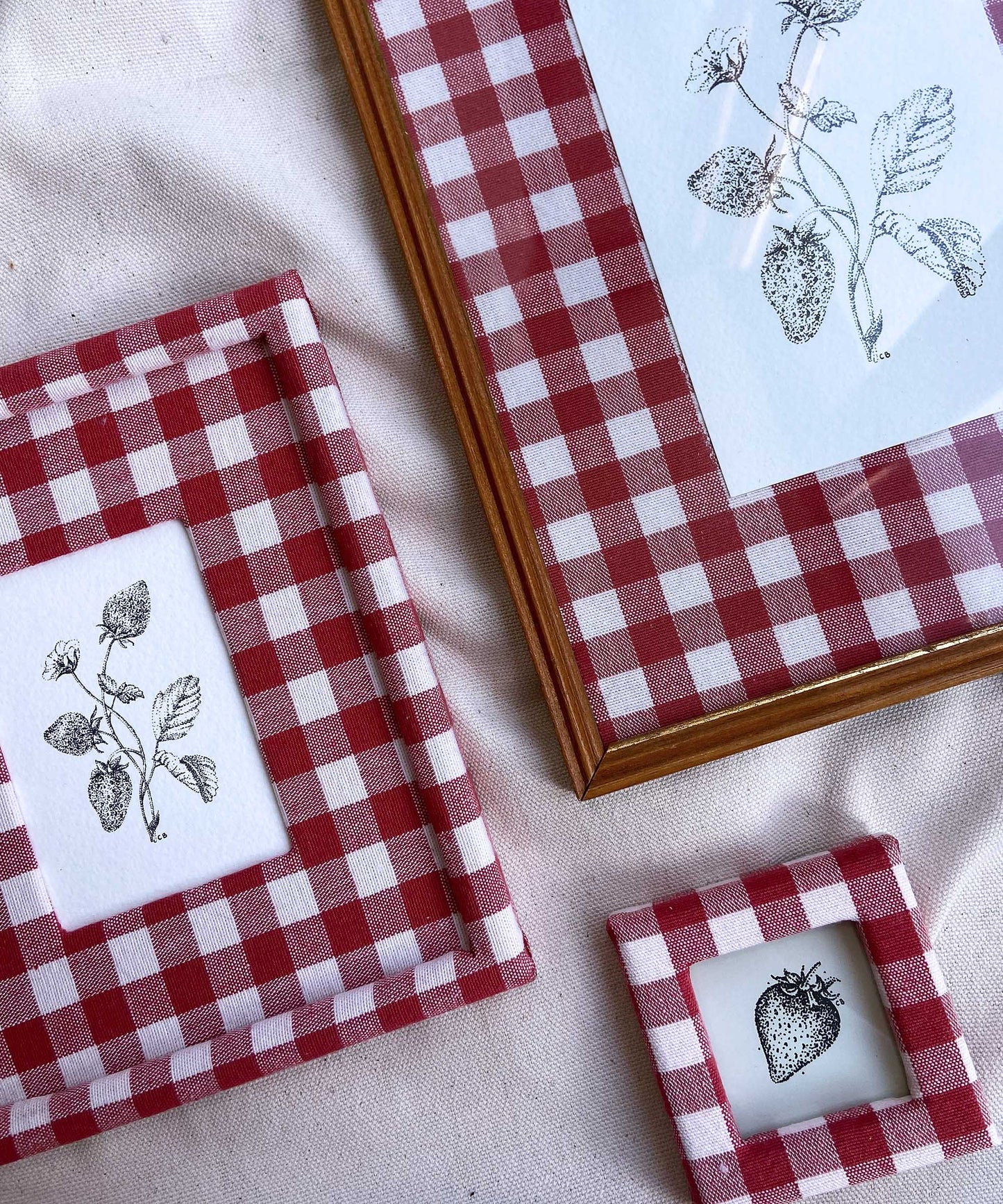 Red Gingham Print