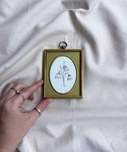 Snowdrops framed original