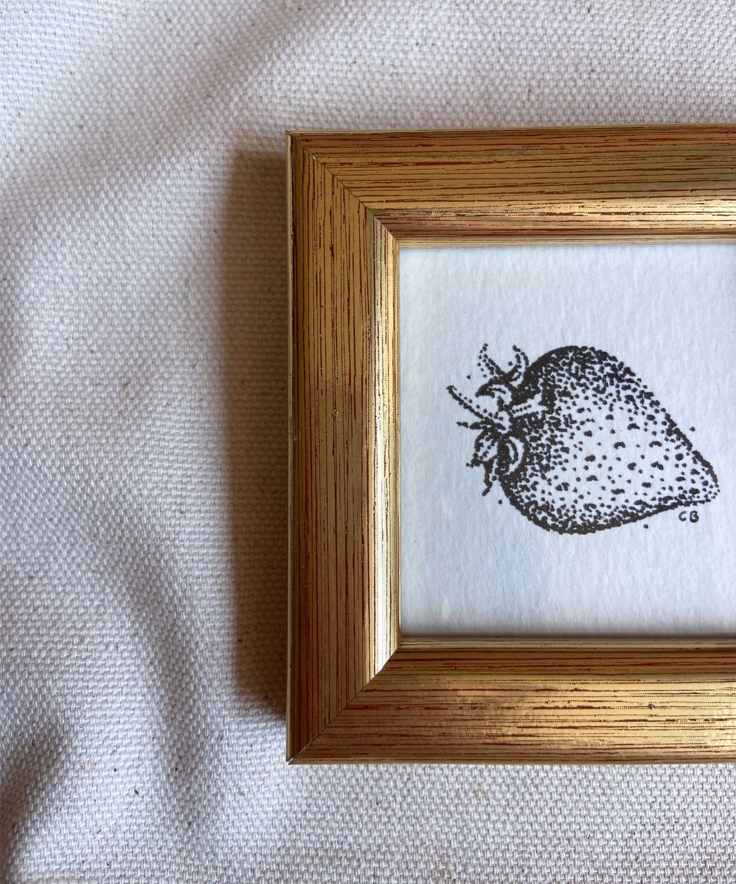 Strawberry framed print