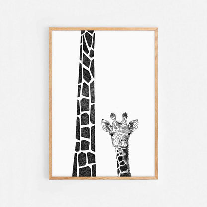 Mum + Baby Giraffe Print