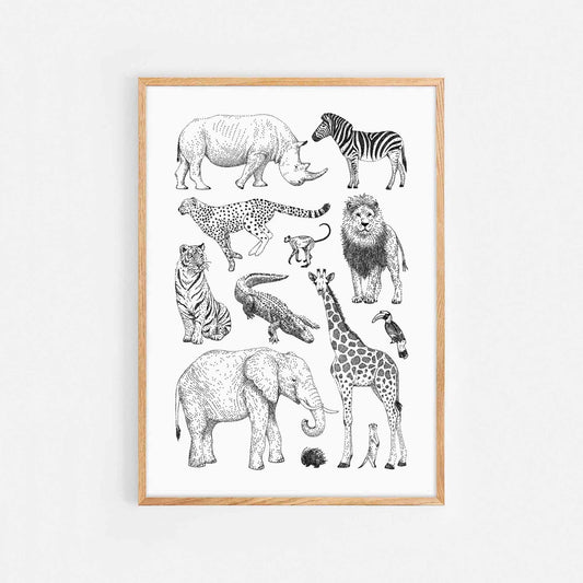 Safari Animals Print